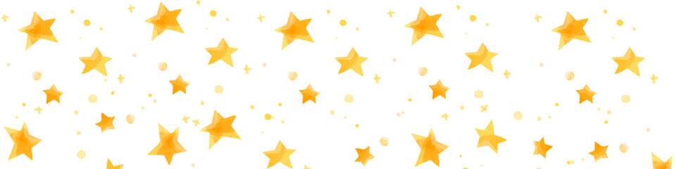 pattern with orange doodle stars  panoramic vector design with transparent background © MonkaLemonka