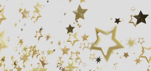 Abstract background of glittering gold stars. Perfect for celebration, holiday, or festive designs.