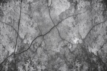 Scratched and cracked metal surface with black and white effect