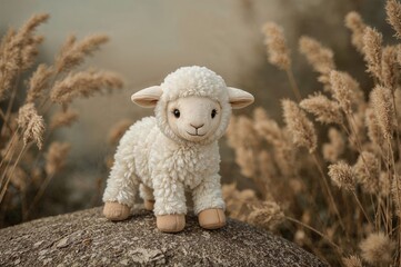 Adorable plush lamb stuffed animal