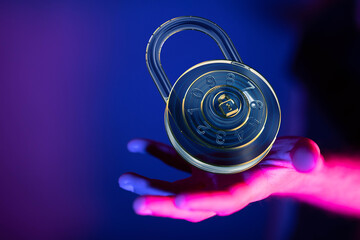 Secure your data.  Digital security and online privacy concept.