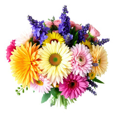 bouquet of flowers with transparent background PNG and JPEG image