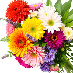 bouquet of flowers with transparent background PNG and JPEG image
