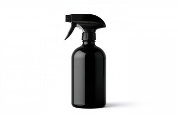 Black lid spray bottle cleaning mockup