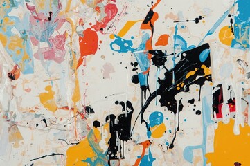Fototapeta premium Contemporary artwork featuring oil and acrylic smudges up close. Abstract texture with colorful brushstrokes. Artistic fragment.