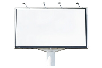 Fototapeta premium Empty advertising billboard mockup frame concept. A blank billboard ready for advertisement placement.