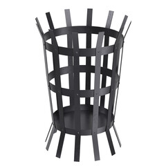 3D rendering illustration of an Empty Fire Pit Basket