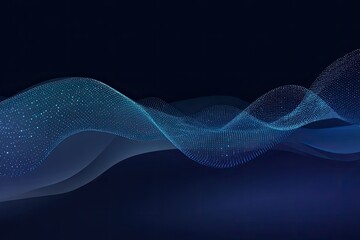Abstract digital wave design in dark blue tones