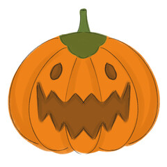halloween pumpkin isolated on white