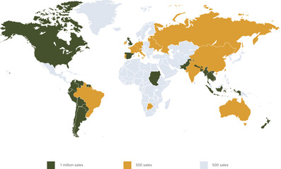 World Map Infographic – Global Country Data Visualization Vector