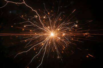 Abstract depiction of a lightning burst