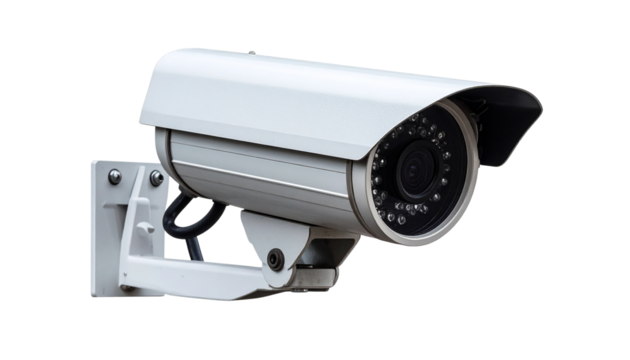 CCTV Camera PNG, Modern Security Camera with Lens and Mount, Transparent Background, Surveillance and Monitoring Illustration, Safety Technology Design