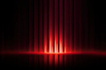 Dark, red vertical lines radiate from a glowing center