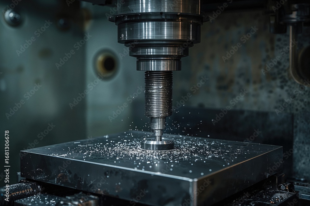 Poster metal part fabrication using cnc vertical milling in an industrial setting