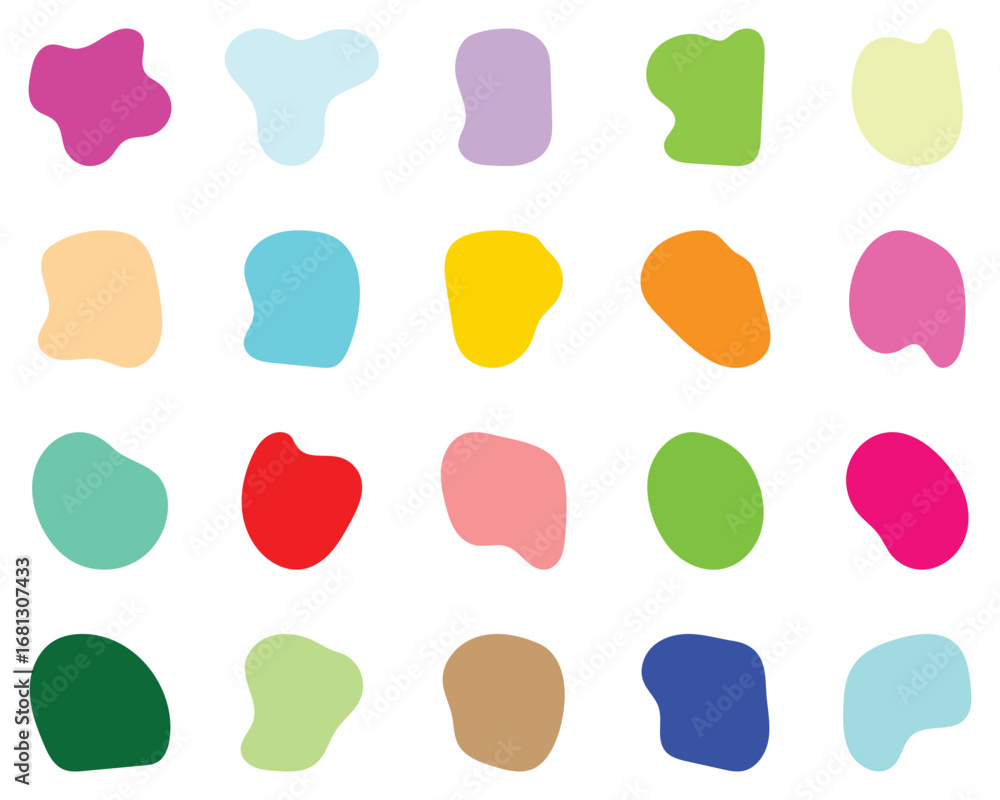 Leinwandbilder blob shapes collection vector design elements isolated. random blob circles icon set. isolated on a 