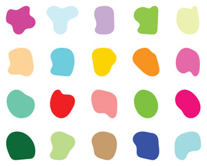 Blob shapes collection vector design elements isolated. Random blob circles icon set. Isolated on a white background. Vector illustration. EPS 10