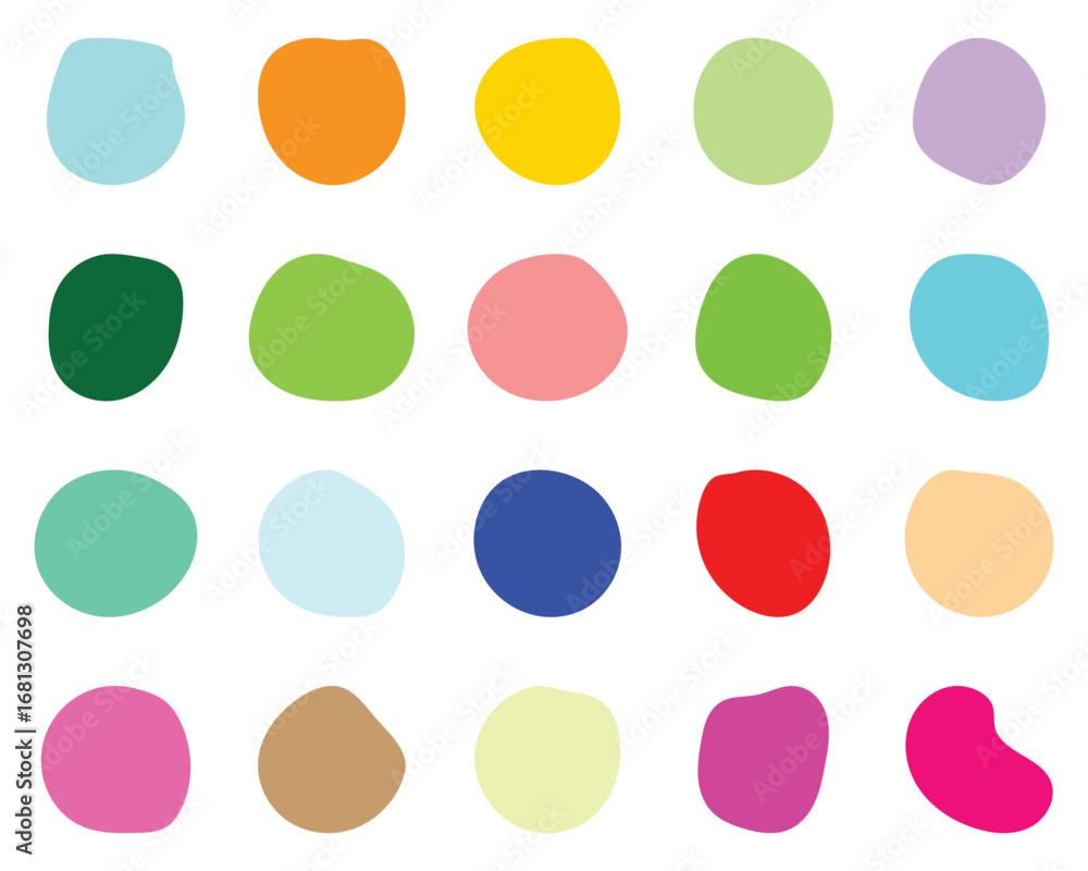 Leinwandbilder blob shapes collection vector design elements isolated. random blob circles icon set. isolated on a 