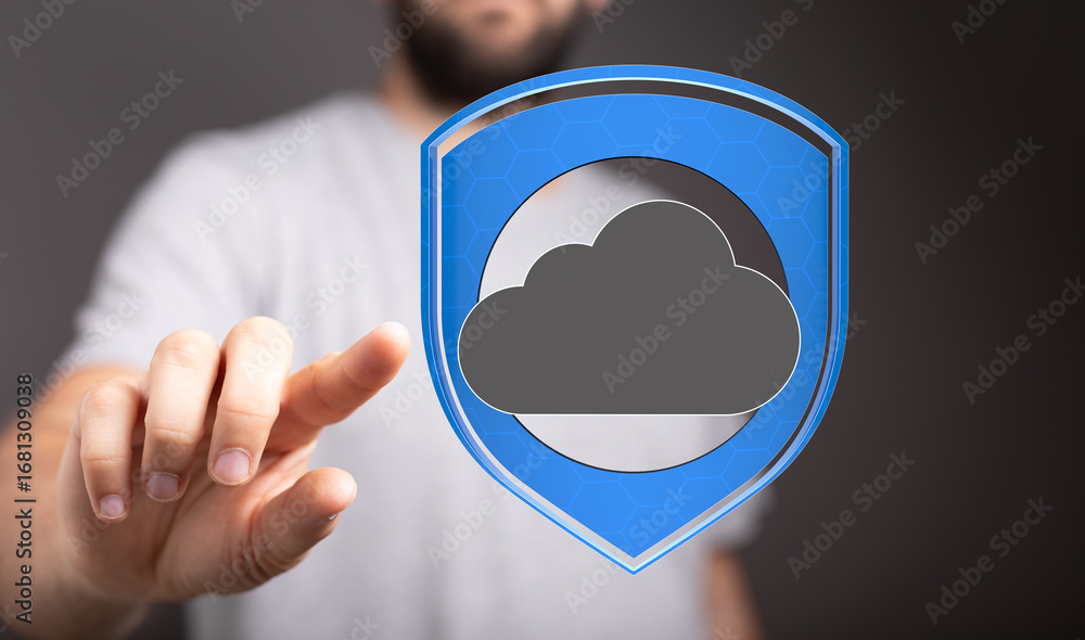 Poster safeguard your cloud data with advanced encryption and security measures. protect your sensitive inf