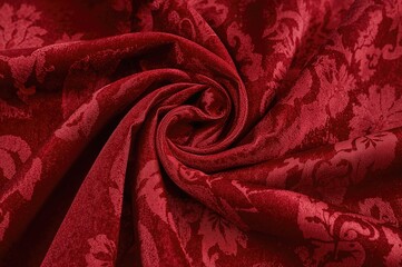 Opulent folded fabric made of rich satin silk