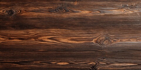 Naklejka premium Close-up view of dark brown wooden planks (2)