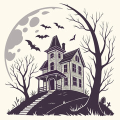 spooky halloween house