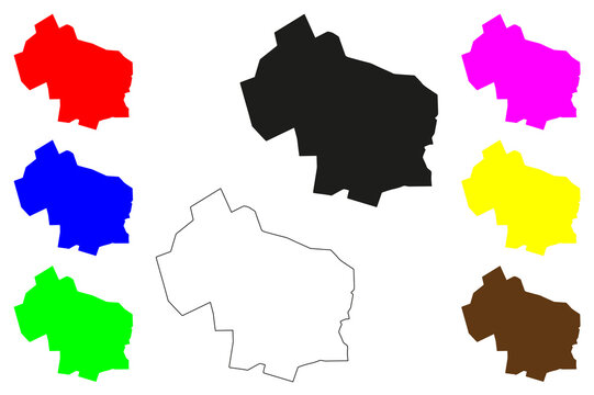 Sabha city (State of Libya) map vector illustration, scribble sketch Sebha map