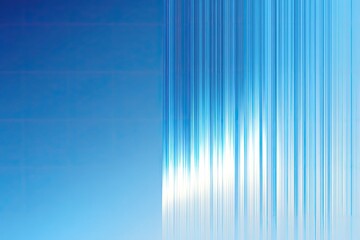 Abstract blue and white cascading lines on a gradient backdrop
