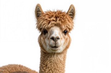 Obraz premium Alpaca with a Medium Fawn Coat