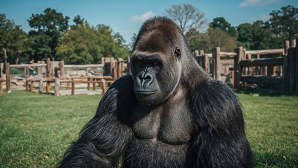 Naklejka premium Regal ape in captivity
