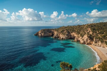 Fototapeta premium Afternoon Perspective of a Coastal Peninsula