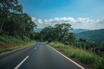 Fototapeta premium Scenic highway route with picturesque surroundings