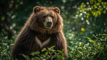 Fototapeta premium Massive Wild Bear in Nature