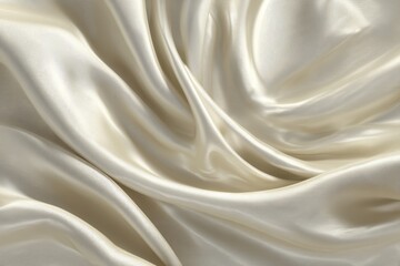 Obraz premium Close-up of Draped Light Beige Fabric with Subtle Ripples