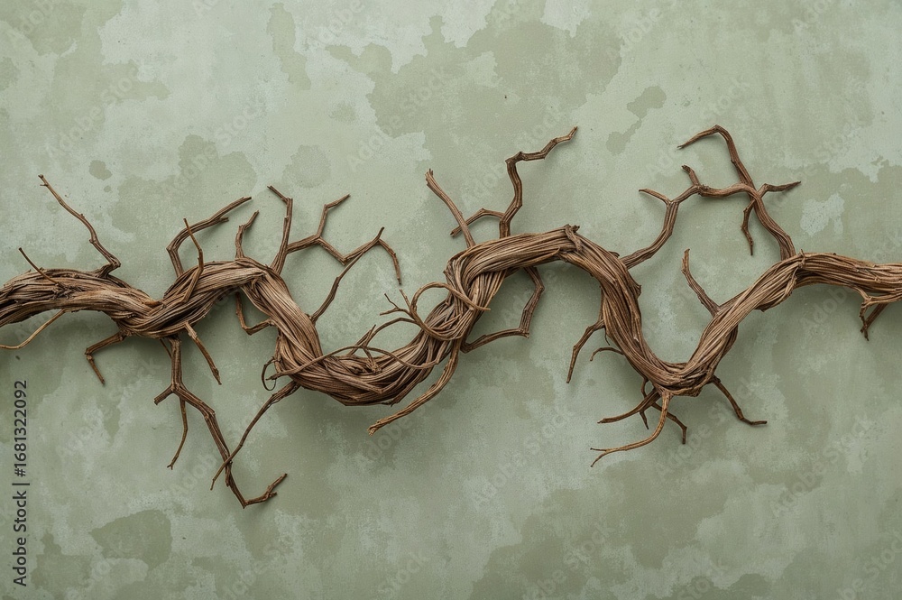 Poster isolated wild dry vine from the forest with clipping path