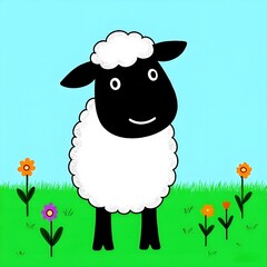 vector illustration of a sheep
