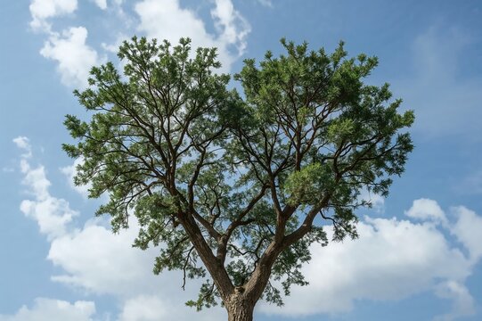 Heart-shaped formation created by wild trees against the sky