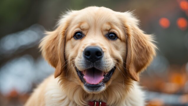 Young Golden Retriever Puppy at Two Months - Powered by Adobe