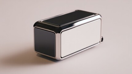 Futuristic compact communication gadget with clean design and glossy surface.