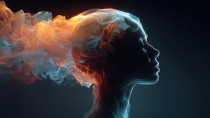 Conceptual image representing dopamine effects on human mood and mental health