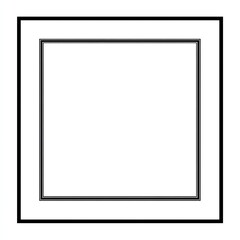 Simple black outline square frame