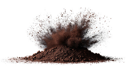 Brown powdered substance erupts in a  powerful explosion