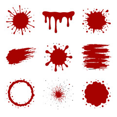 Burst dense vectors splatter icon blood spray side drips vector streaks heavy