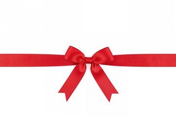 Single ribbon on a plain white background