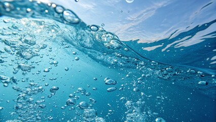 Clear Blue Water Background with Gentle Ripple Effect