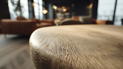 Wooden table top interior