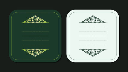 Elegant Decorative Square Frame with Flourish Ornament for Invitation Design