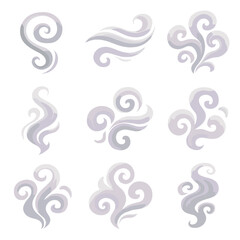 Spirals vapor loops ethereal spiral magical fog icon mystic enchanted cloud vector