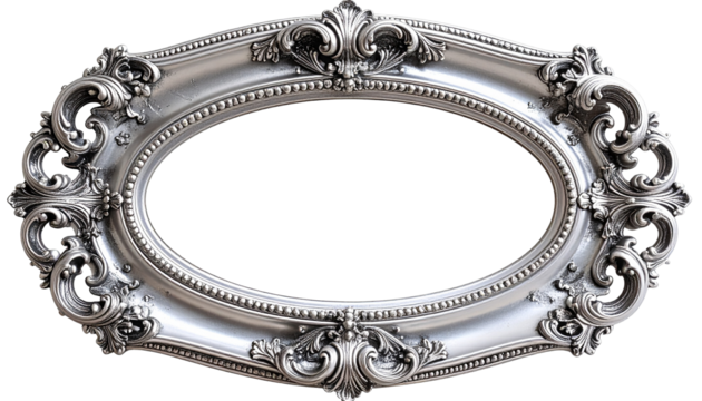 Photo Frame PNG, Decorative Picture Border with Elegant Design, Transparent Background, Gallery and Memory Display Illustration