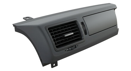 Fototapeta premium Car Interior Dashboard Panel: Air Vent, Storage Compartment, Automotive Part Replacement