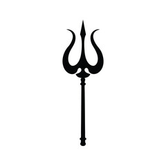 Mystical Trident Symbol A Timeless Emblem of Power and Spiritual Significance Isolated on a Clean White Canvas